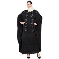 Designer Kaftan abaya with Handwork- Black